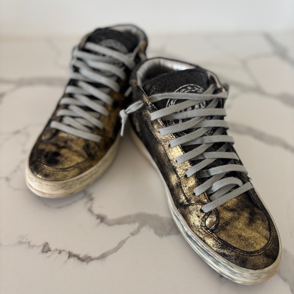 p448 Gold/Bronze Mid-Top Sneaker - Picture 1 of 5